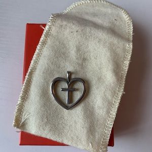 James Avery Heart Cross Pendant